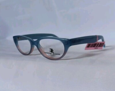 Jackson Rogers ''Wicked Sassy'' Eyeglass Frames46 15-130 Blue, NWT