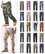 BACKBONE Mens Casual Camo Cargo Pants Military Combat Army Tactical BDU Pants