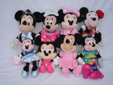 Lot of 8 Disney Minnie Mouse Plush Stuffed Doll Toys Lights Talking Works CLEAN