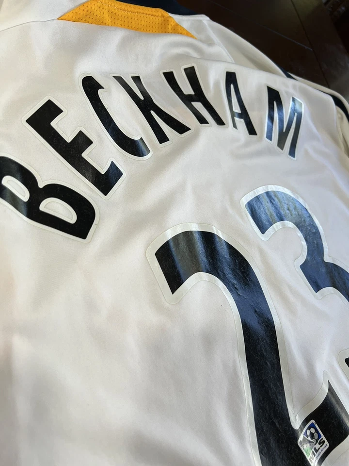 LA Galaxy 2007-2008 Beckham 23 Home Football Shirt Size XL Adult - Image 4 of 4
