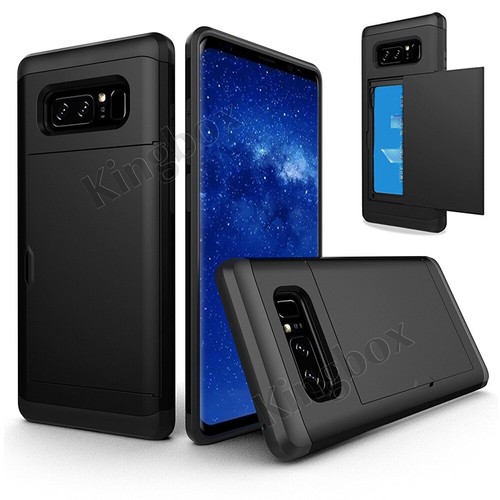Samsung Galaxy Note 8 9 Slide Card Slot Wallet Cover Slim Case S8 S9 S10 Plus - Picture 13 of 21
