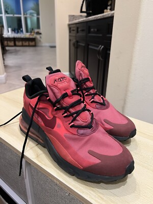 Nike Air Max 270 React Running Shoes Red Black CI3866-600 Sz 10,