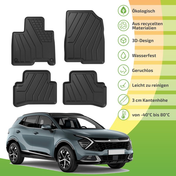 GummifußMatten Fussmatten Eco Friendly FüR Kia Sportage NQ5 Ab 2021-image