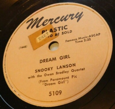 Snooky Lanson - Bopper Promo Mercury 78 - Beg Your Pardon / Dream girl
