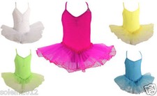 Ballettkleid Ballettanzug Tüllrock Größenwahl Pink Farbwahl Tutu Tütü Rock Neu