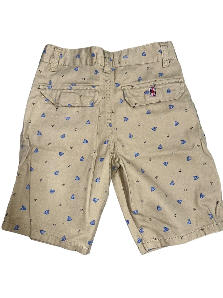 Pantalones Cortos Caqui Ancla Carga Niño Talla 7 Bolsillos Cremallera Mosca Solapa Bolsillo Nuevo sin Etiquetas Foto 2 de 4