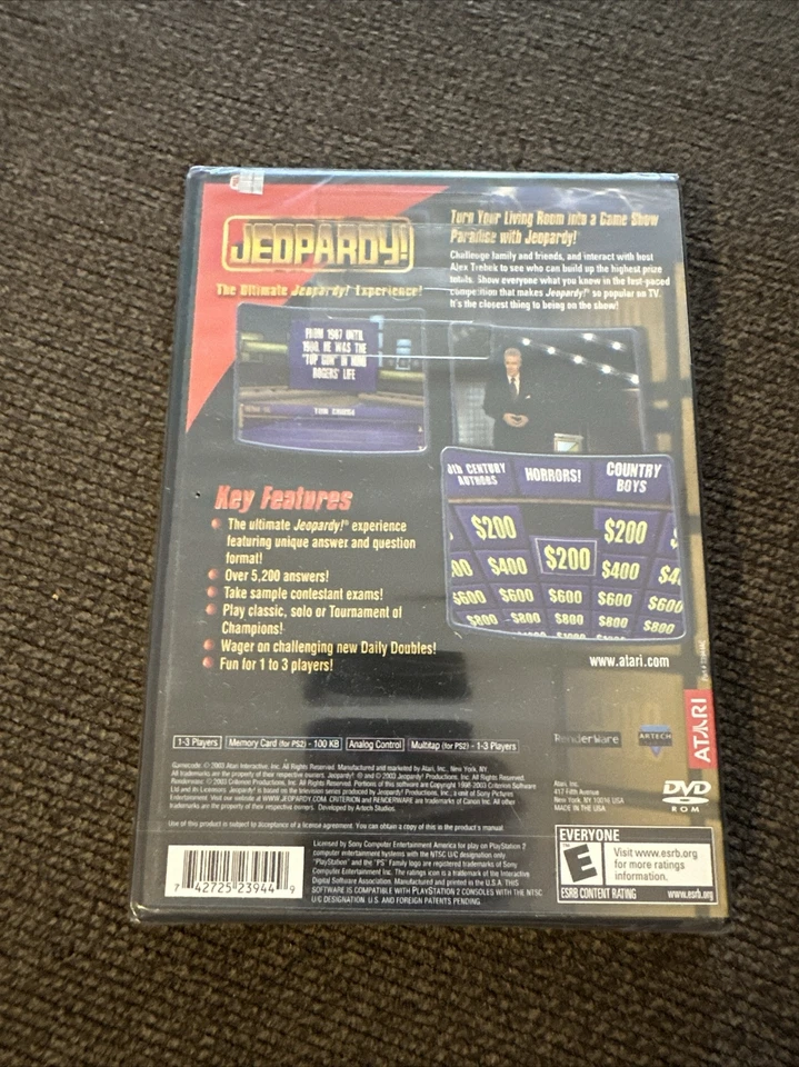 Jeopardy (Sony PlayStation 2, 2003) PS2 • ✨New, Sealed✨ - Image 3 of 4