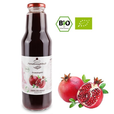 Bio Granatapfelsaft - 100% naturtrüber Direktsaft - 6 x 750 ml