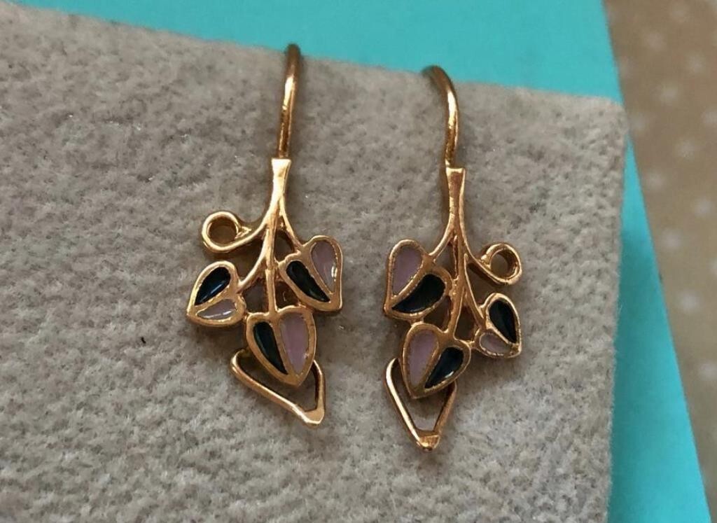 ★VINTAGE HOLLYWOOD★ [14k Gold] Leaf Dew Earrings_VH2533EA5 image_ab636c1c-35e2-4c33-873f-