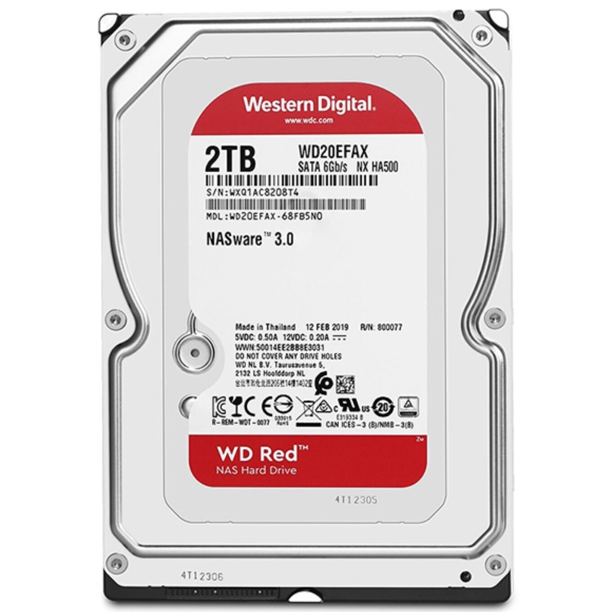 WD RED 2TB WD20EFAX 5400Rpm SATA III 256MB 3.5