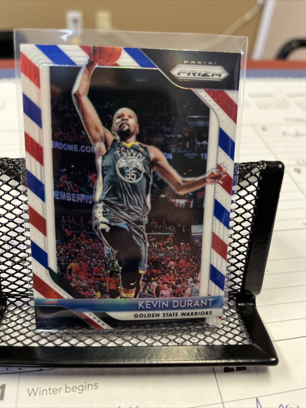 2018 panini prizm kevin durant red white and blue