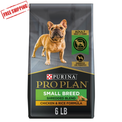 Purina Pro Plan Chicken Rice Small Breed for Adult Dogs, 6 Lb Bag   