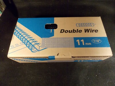 Box of 100 Double Wire 7/16'' Wire-O Black Metal Binders NEW!