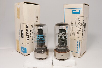BALANCED PAIR NOS 5B/110, POWER TUBES, STC-ITT, ENGLAND, OWN BOXES