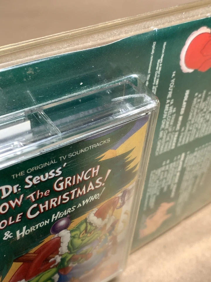 Dr. Seuss How the Grinch Stole Christmas Cassette Tape w/ RARE Blister Packaging - Image 3 of 4