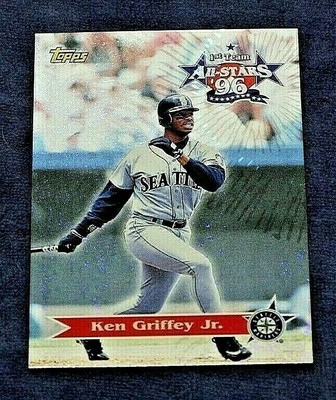 1996 97 Topps First Team All Star Ken Griffey Jr Holographic Foil As13 In Snap Ebay