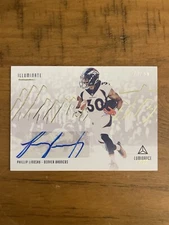 Phillip Lindsay /99 2019 Panini Luminance Illuminate Auto ILL-PL Signed Broncos
