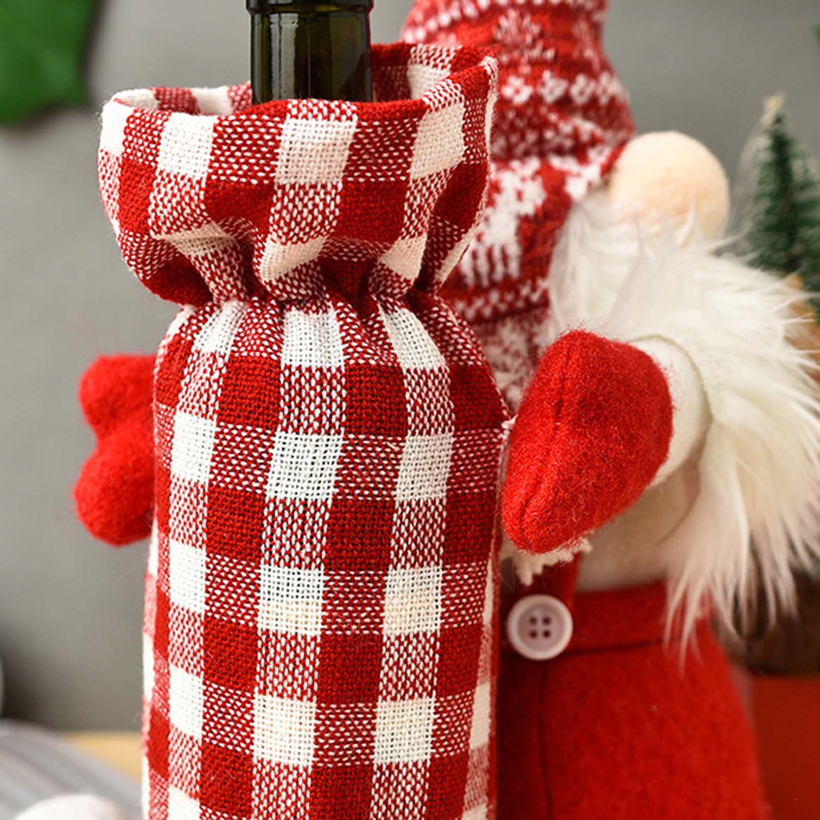 Wine Bottle Sleeve Dwarf Doll Scene Layout Red Wine Bottle Sleeve