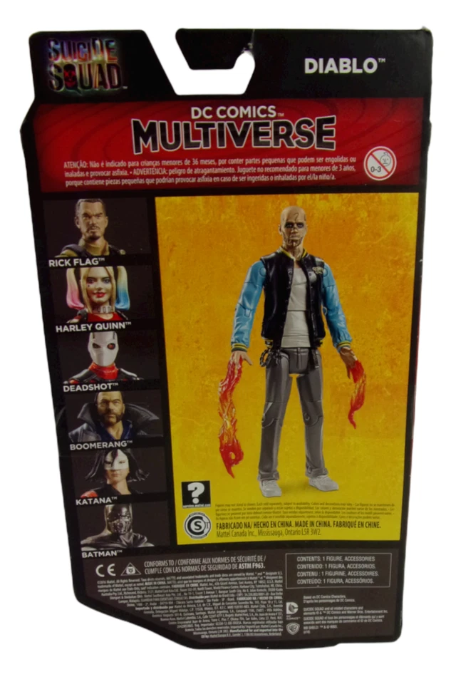 Figura de acción Escuadrón Suicida DIABLO 6" DC Multiverse - Nueva caja dañada Foto 3 de 4