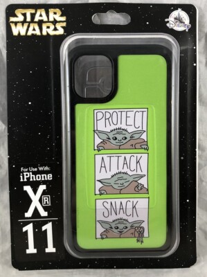 Disney iPhone XR 11 Case Star Wars Baby Yoda Mandalorian Protect Attack Snack