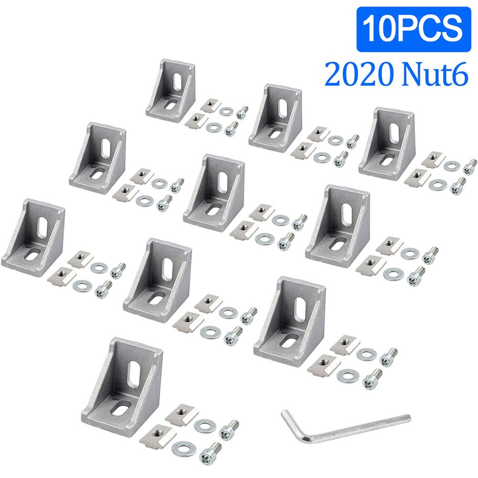 10/40x Angolo Angolo 20x20/30x30/40x40 Angolo Scanalatura 6/8 Profilo Alluminio Kit Connettori Angolari - Foto 5