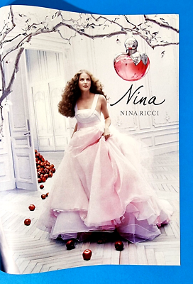 Magazine Print Ad Page Women Fashion Fragrance Supermodel