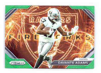 2023 Panini Prizm #F-21 Davante Adams Fireworks Prizms Green Las Vegas Raiders