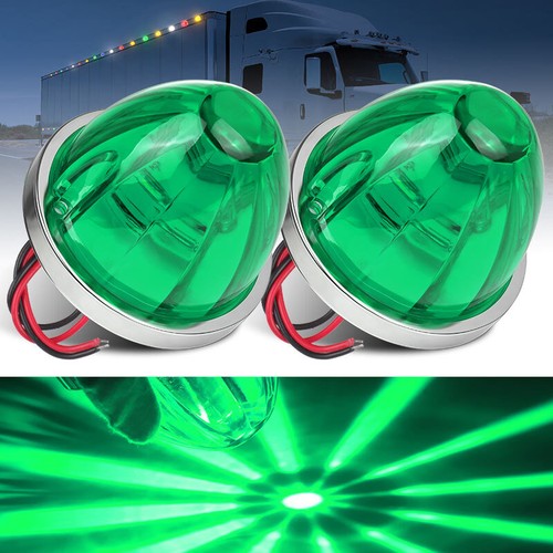 LED Clearance Lights Watermelon Indicator Side Marker Lamp Truck Trailer 12V 24V - Foto 21 di 21