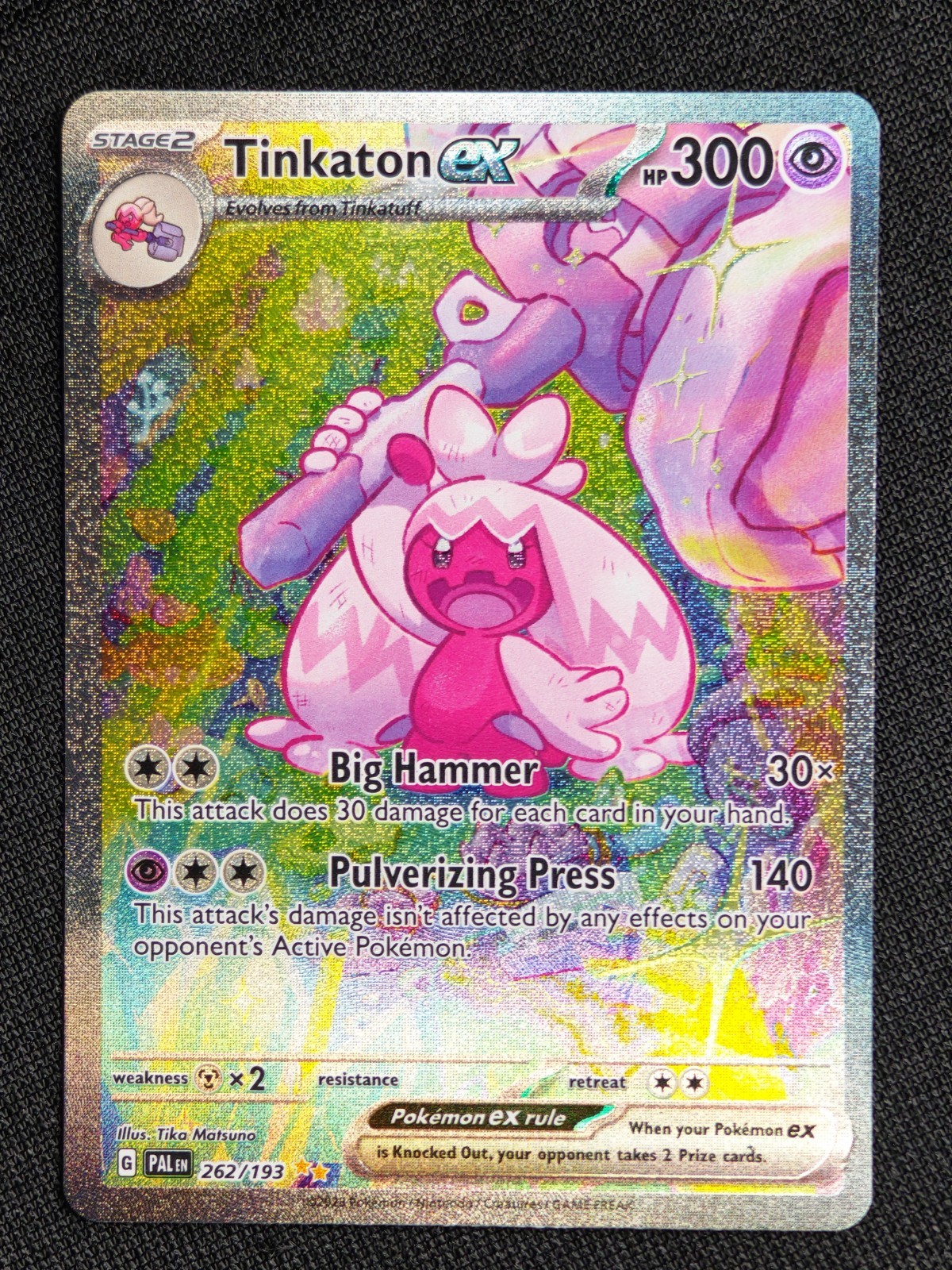 Tinkaton ex 262/193 NM Paldea Evolved Special Illustration Rare Pokemon