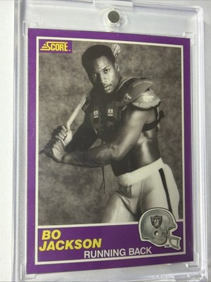 SCORE Bo Jackson Awesome Raiders NFL 1989 Base Set Football Card #384S