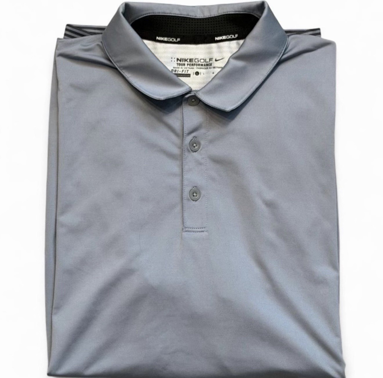 Nike Golf Dri Fit Polo Shirt Gray Tour Performance Mens Large
