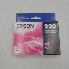 NEW Genuine Sealed Epson 220 Magenta Ink Cartridges Exp. 10/2024