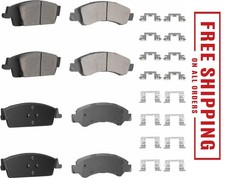 Set pastiglie freno a disco anteriori posteriori in ceramica per GMC Sierra 1500/Chevy Silverado 1500
