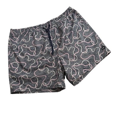 Outerknown Nostalgic Volley Swim Trunks Mens XL Wave Print Board Shorts NWOT