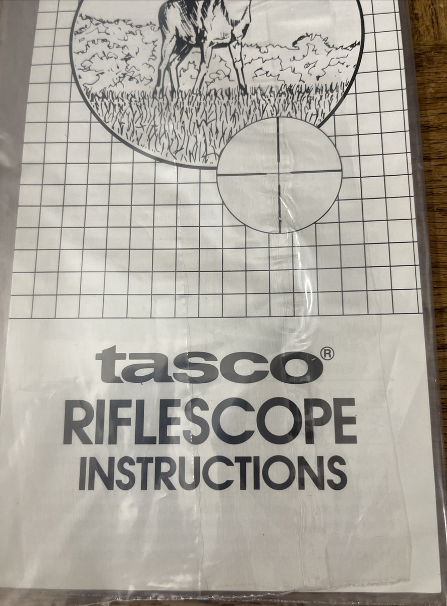 Tasco Riflescope User Manual | eBay