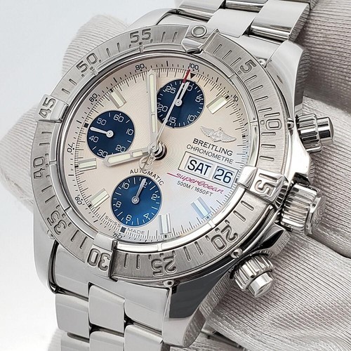 Breitling Superocean 42mm Silver Dial Chronograph Steel Watch A13340