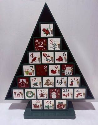 RUSTIC WOODLANDS ADVENT CALENDAR~Holiday Living~Large 15x12~EXCELLENT CONDITION!