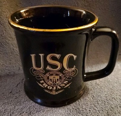 USC TROJANS Black And Gold Coffee Cup - 8 To 9 Oz
