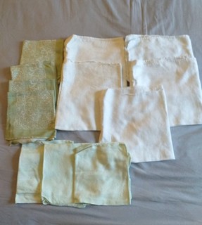 VINTAGE LEINEN / 12 SERVIETTEN