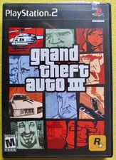 Grand Theft Auto III - PS2 Rockstar 2001 Disc unscratched with manual and poster