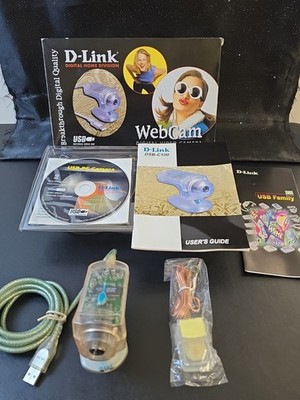 Vintage D-Link DSB-C100 USB Digital Video Camera-Complete in Box Retro Webcam