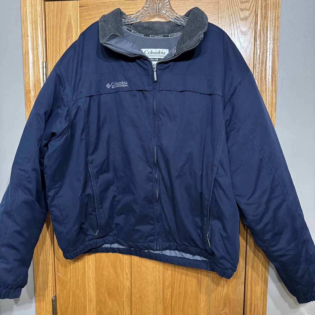 Columbia Jacket Men's XL Navy Blue Insulated Fleece Lined 205 SM