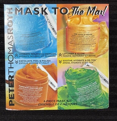 Peter Thomas Roth Mask to the Max! 4-Piece Set 24K Gold  Pumpkin Enzyme NEW