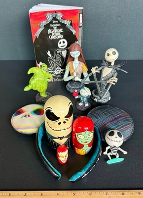 Lot 10 Nightmare Before Christmas Lot Tim Burton Disney Jack Sally Oogly Barrel+