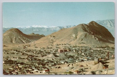 Tonopah Nevada Gold Rush Mining Town Union 76 Gasoline Postcard