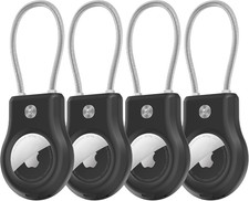Air Tag Holder, Air Tag Keychain with Secure Lock,Air Tags Case with Wire Cable