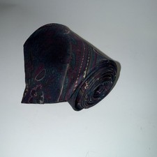 Vintage Wembley 100% Silk Men’s Tie Purple Teal Paisley Made In The USA