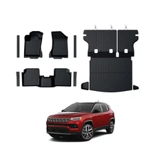 Floor Mats for Jeep Compass 2017-2025, All Weather Floor Mats Trunk Cargo Lin...