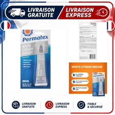 Permatex 80345 White Lithium Grease 1.5 oz Tube Lubricant