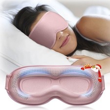 Weighted Eye Mask for Sleeping, Blackout 3D Contoured Sleep Mask with Adjusta...